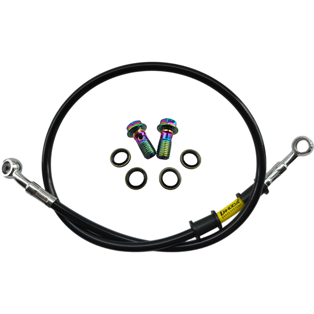28 ° -28 °   Schwarze geflocht – Motorcycle Brake Cable Bewertung und Preis