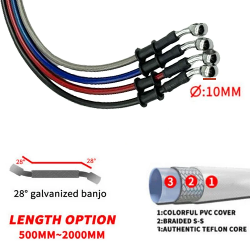 Silber 30 cm bis 220 cm 28 °   – Motorcycle Brake Cable Bewertung und Preis