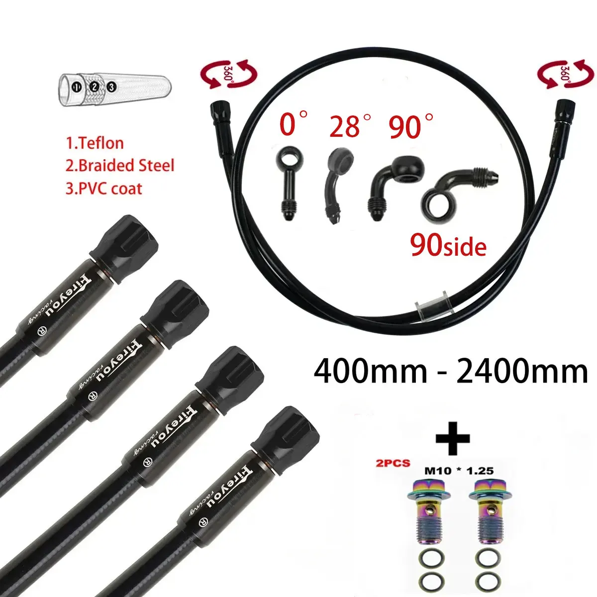 AN3 Geflochtener Bremsschlauch – Motorcycle Brake Cable Bewertung und Preis
