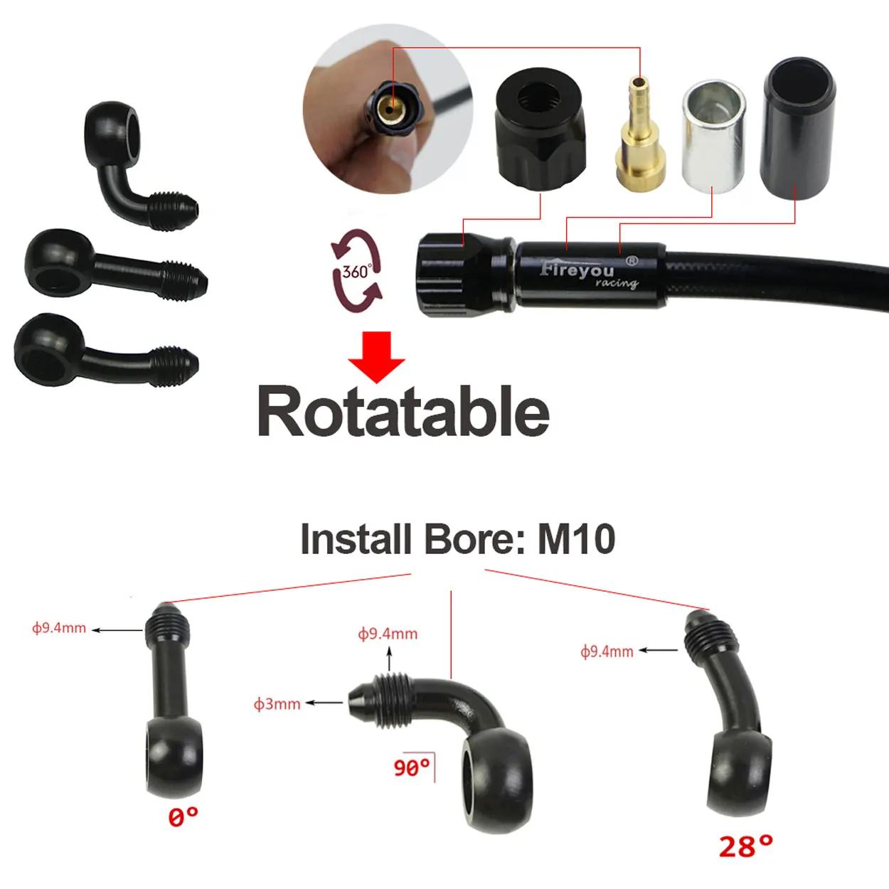 AN3 Geflochtener Bremsschlauch – Motorcycle Brake Cable Bewertung und Preis