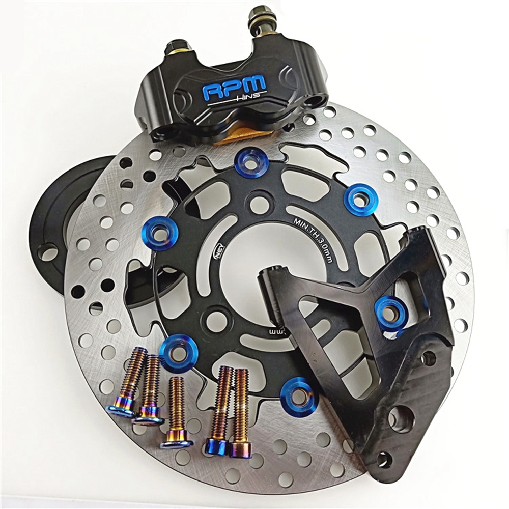 220-mm-Motorrad-Bremsensatz fü – Front Rear Brake Caliper Bracket Kit Bewertung und Preis
