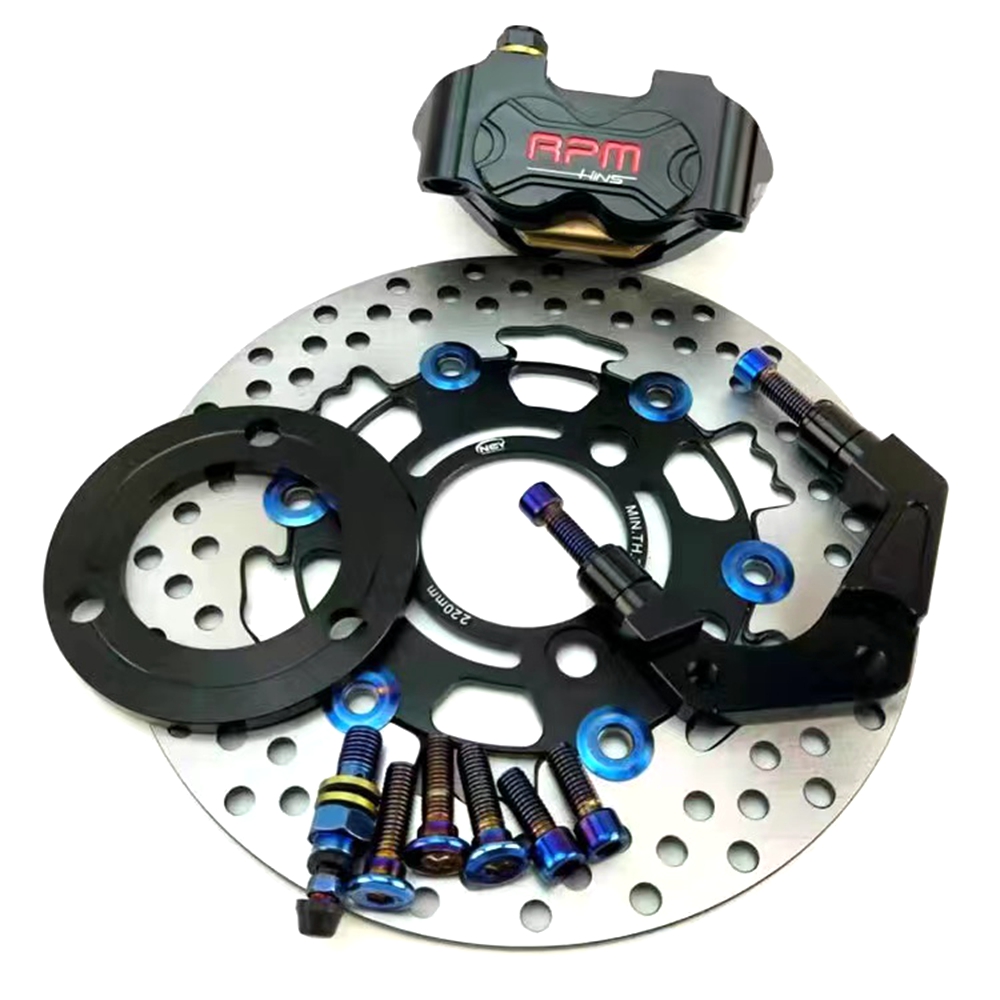 220-mm-Motorrad-Bremsensatz fü – Front Rear Brake Caliper Bracket Kit Bewertung und Preis