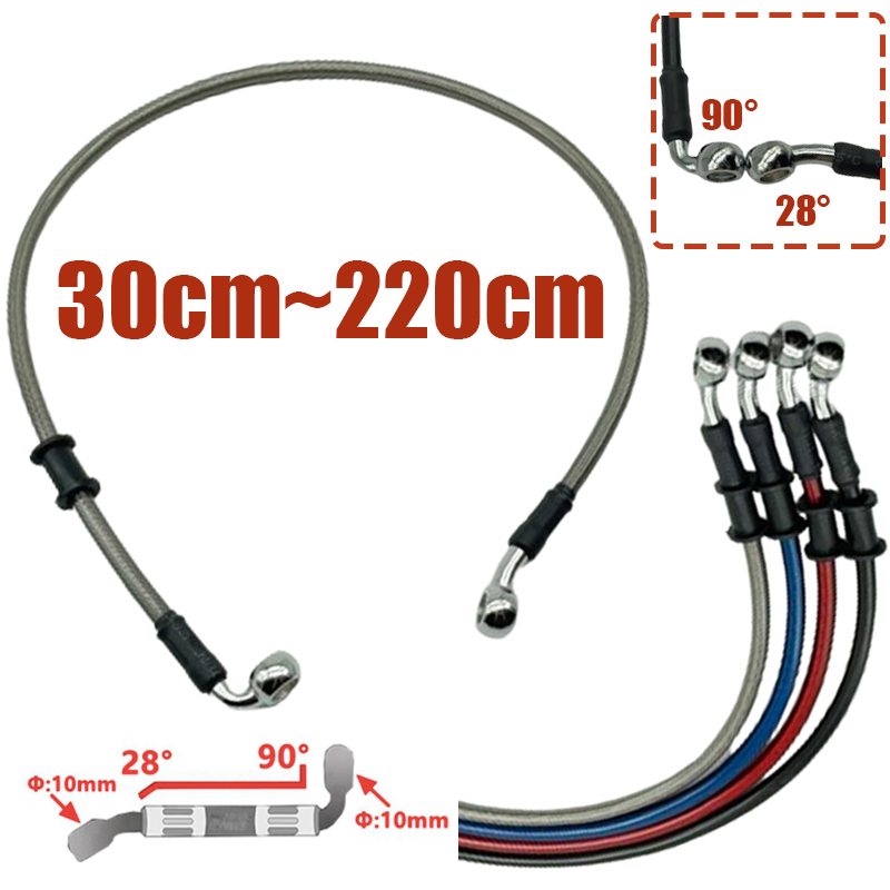Silber 30 cm bis 220 cm 28 ° - – Motorcycle Brake Cable Bewertung und Preis